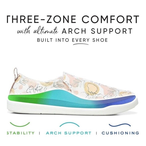 Vionic Beach Sneakers Malibu‎ Womens 7 WIDE Army Green Boucle Orthotic Shoes New - Picture 5 of 9